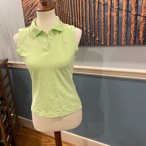 Lilly Pulitzer Light Green Sleeveless Polo Tank